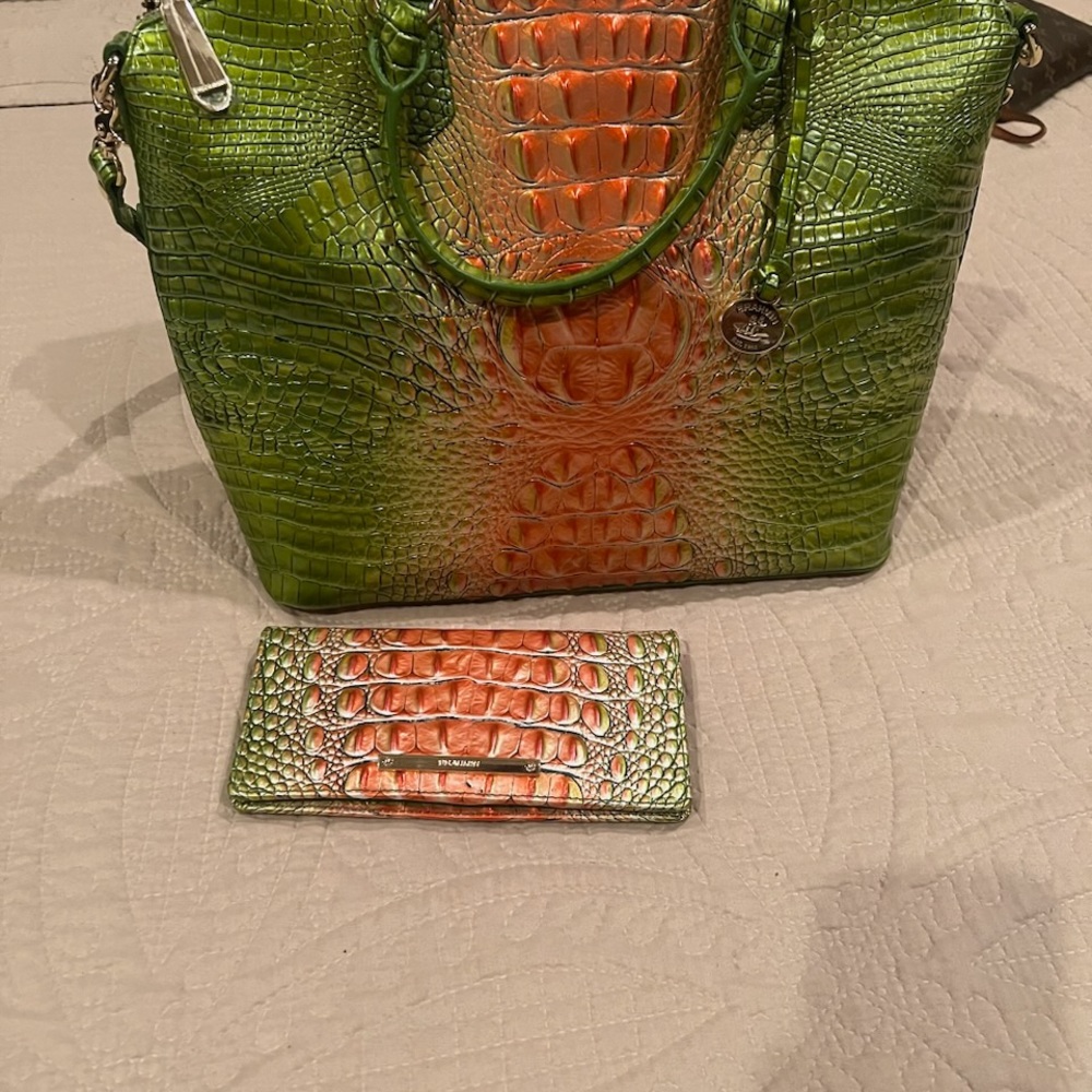 Brahmin Large Duxbury Satchel & matching wallet